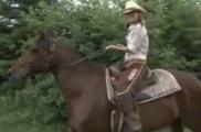 Kelly Ripa horseback riding in PEI